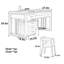 Bureau moderne en bois massif avec rangement-771222793