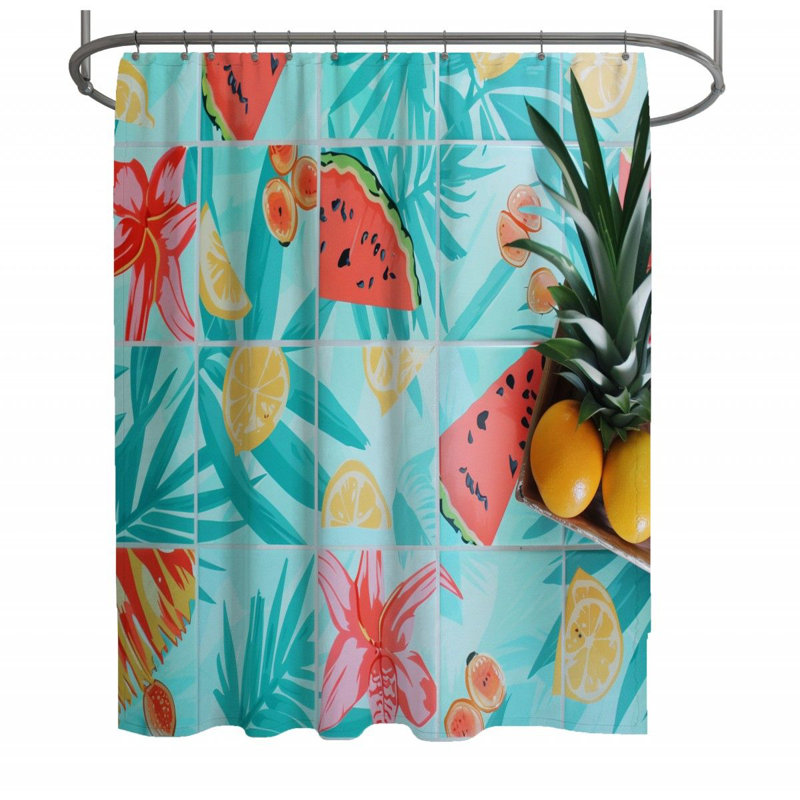 Delzora Shower Curtain, 73" H x 70" W