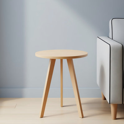 Modern minimalist solid wood frame side table by Wrought Studio