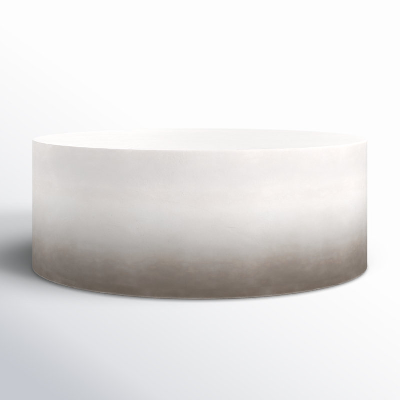Colorado Outdoor Round Coffee Table, Slate Gray Ombre