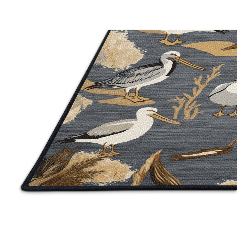  Tapis nautique lavable Seabirds, Rond 7 pi