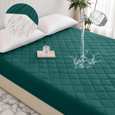 Waterproof And Thick Mattress Protective Pad - Breathable And Dustproof Fit Bed Sheet Design Skin Friendly Bed Cover Suitable For Home Dormitory And Hotel Use