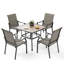 4 - Person Patio Dining Set Umbrella Hole Included Square Table