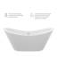 Baignoire de trempage double autoportante en acrylique avec drain et trop-plein 59 po. X 29,5 po.