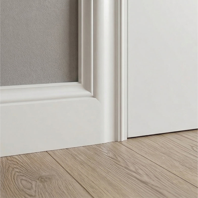 Plinthe de base 1 pièce pour plancher et murs 11/16 po X P 3 1/4 po X P 96 po L 8 pi. Total, H 96 po x l 3,25 po x P 0,69 po