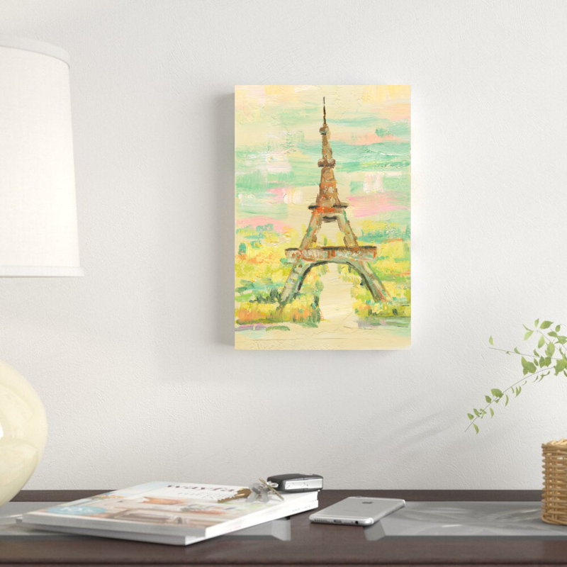 " Painted Eiffel Tower ", 12" H x 8" W