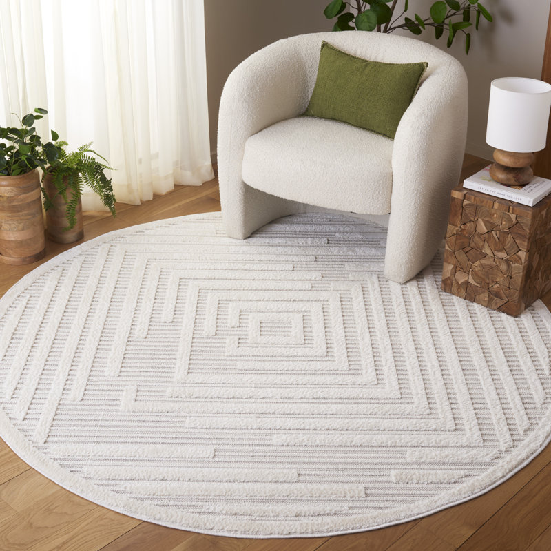 Mahisha Performance Abstract Rug, Round 6'7"