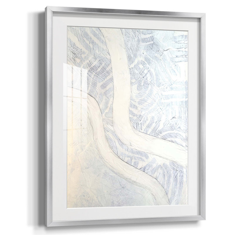 Northerly Wind I Framed Print, Silver Framed Paper, White