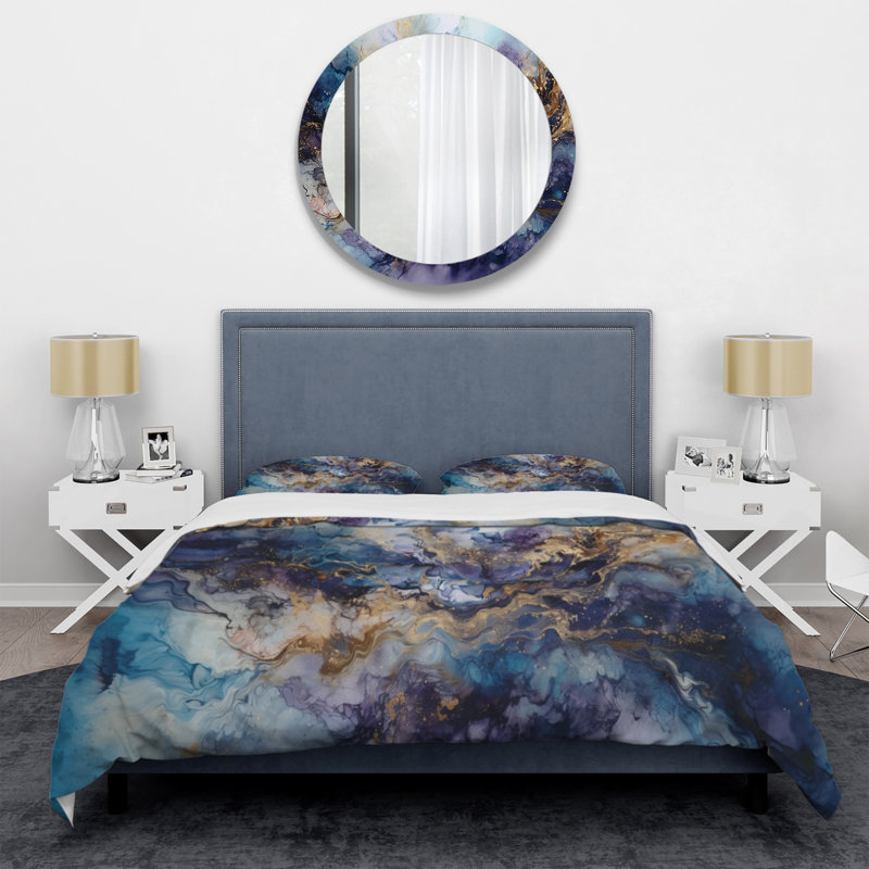 Ensemble de housse de couette en microfibre / polyester, Housse de couette pour très grand lit et 2 très