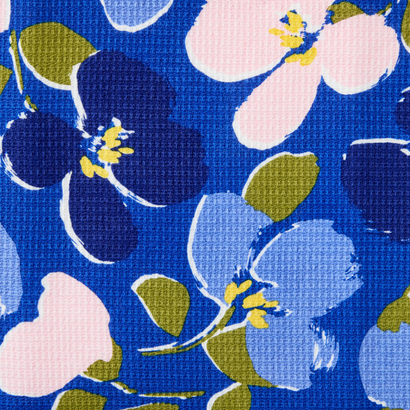 Kate Spade New York Painterly Bouquet & Bold Painterly Stripe Kitchen Towels, Blue/Green/Rose