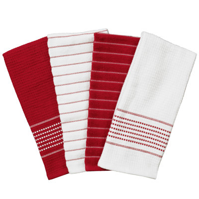 All-Clad Skipping Stripe & Wave Kitchen Towels (Set of 4)