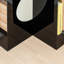 Armoire d'angle en acrylique noir et blanc