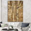 Bouleau naturel I - reproduction traditionnelle sur bois de pin naturel-37113431