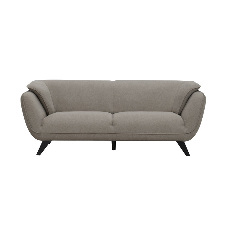 Nayeli Brown Linen Sofa, Brown Linen