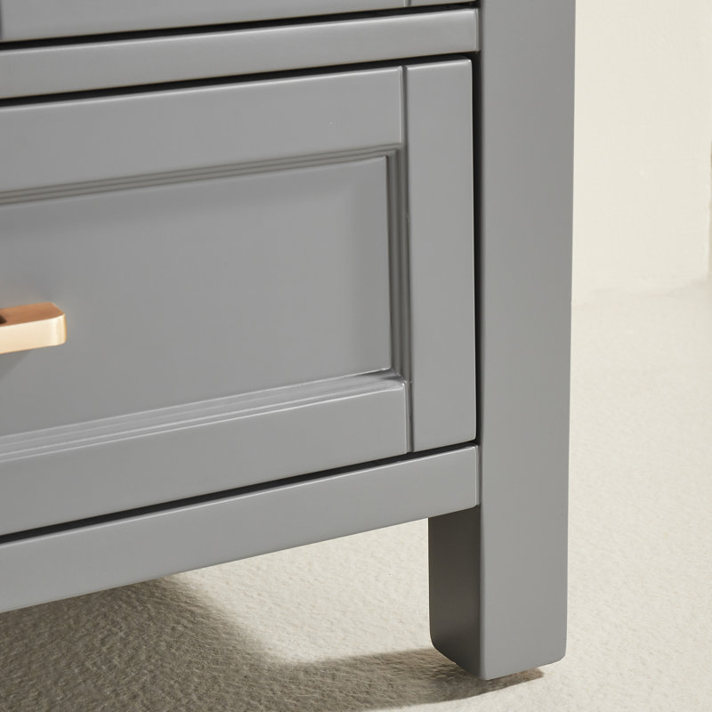 Fully Assembled 48'' Freestanding Single Bathroom Vanity With Marble Top