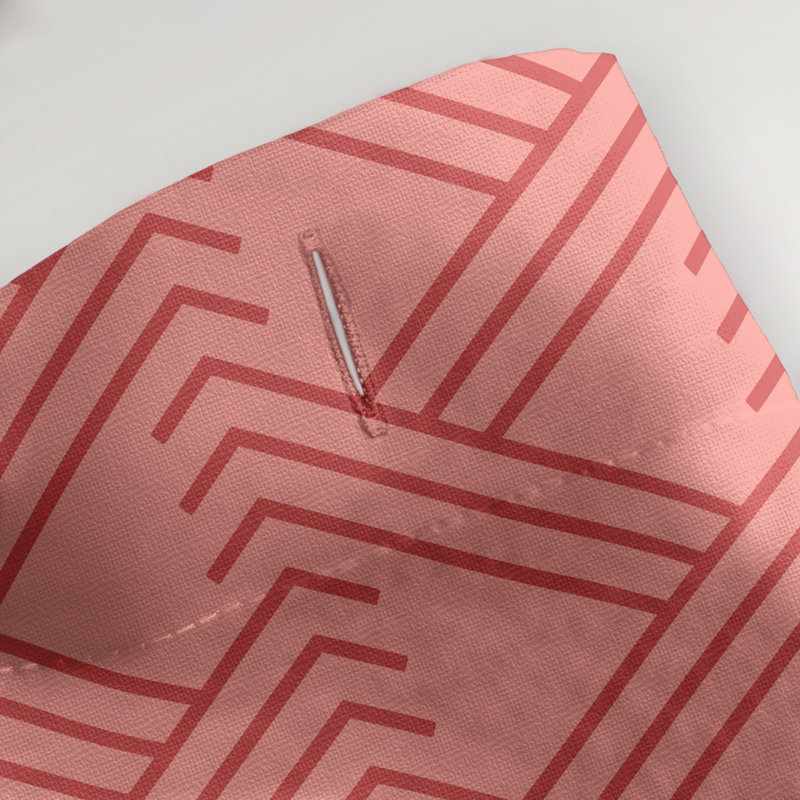 Rideau de douche simple Classic Zig Zag, Rouge
