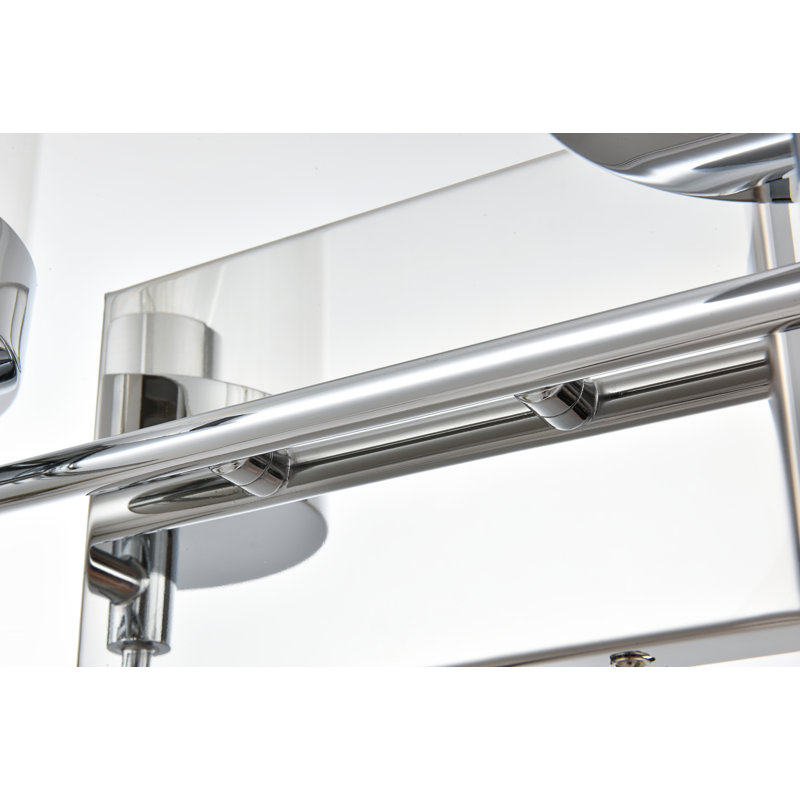Éclairage pour meuble-lavabo à intensité variable Annisha, Chrome, H 11 po x l 14 po x P 14 po, Deux lumières