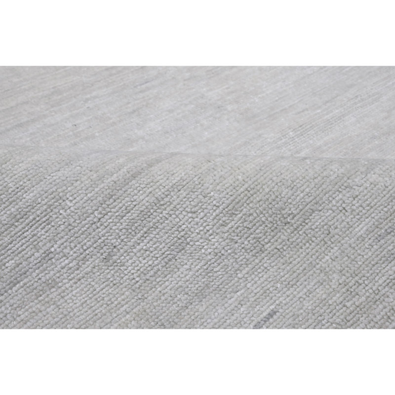 Hand Knotted Wool Area Rug in Beige