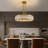 Nashrah 37" 10-Light Modern Dimmable Drum Crystal Chandelier For Dining Room Or Kitchen Island-953306724