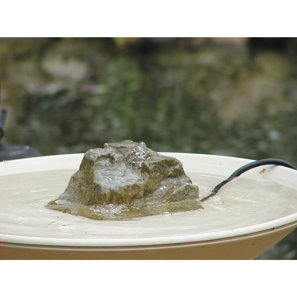 Birds Choice Granite Bubbler Rock for Bird Bath Electric Pump Included