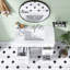 36 pouces Meuble-lavabo blanc avec lavabo en céramique | Structure en bois massif | Portes à fermeture en douceur | Tablettes réglables | 3 tiroirs | Comprend un tiroir à double profondeur pour le rangement du sèche-cheveux-574153222