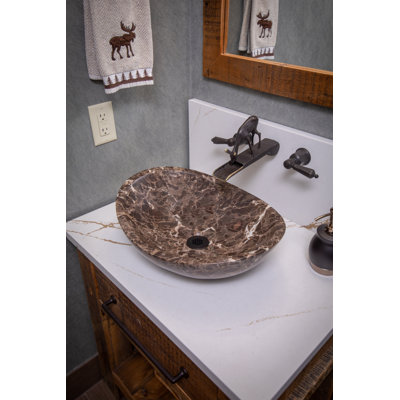 Lavabo de salle de bain vasque en pierre Emperador