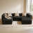   108" Luxury Corduroy Sofa Compression Module Sofa Deep Couch With Two Ottomans, Modern Minimalist Upholstered Couches, Comfort U Shaped Sofa for Living Room, Deep Seat Corner Couch, No Assembly Required-2000706784