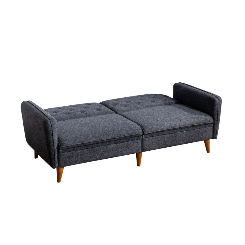 Ensemble de salon inclinable 2 pièces Audette, 100 % lin anthracite