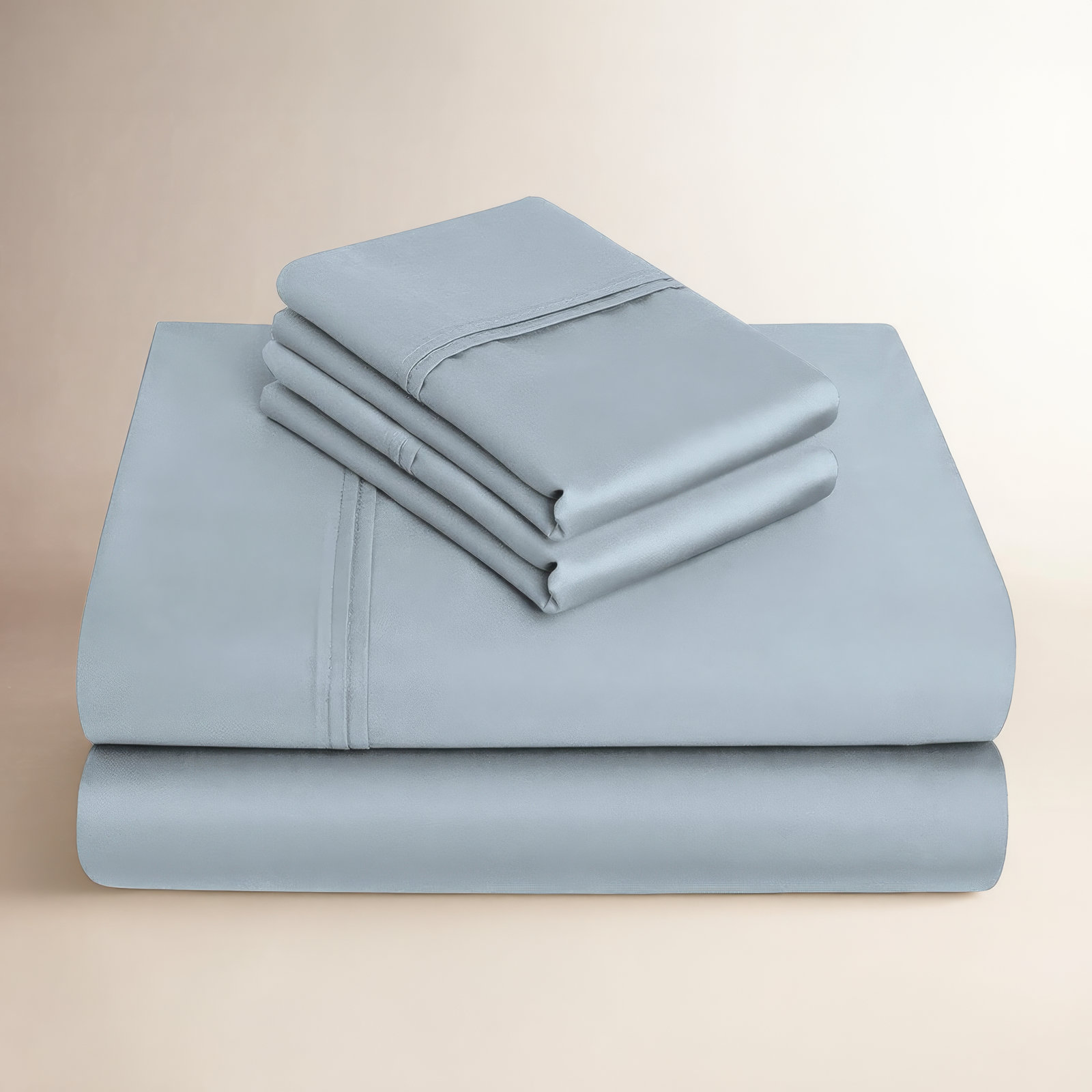 Kal Cotton Sheet Set, King, Light Blue