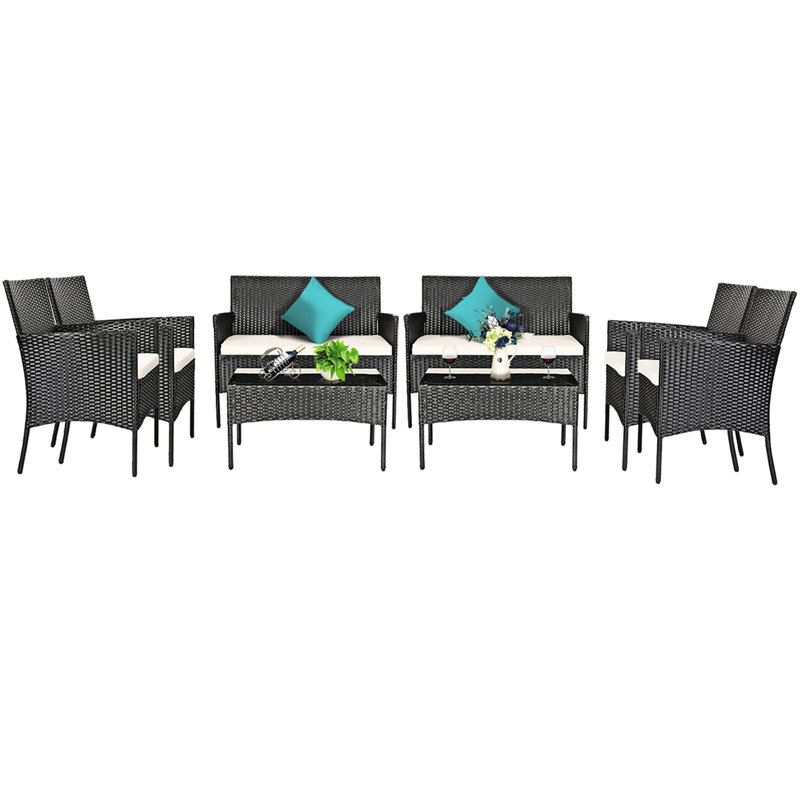 Nesta 8 - Person Patio Conversation Set with Cushions
