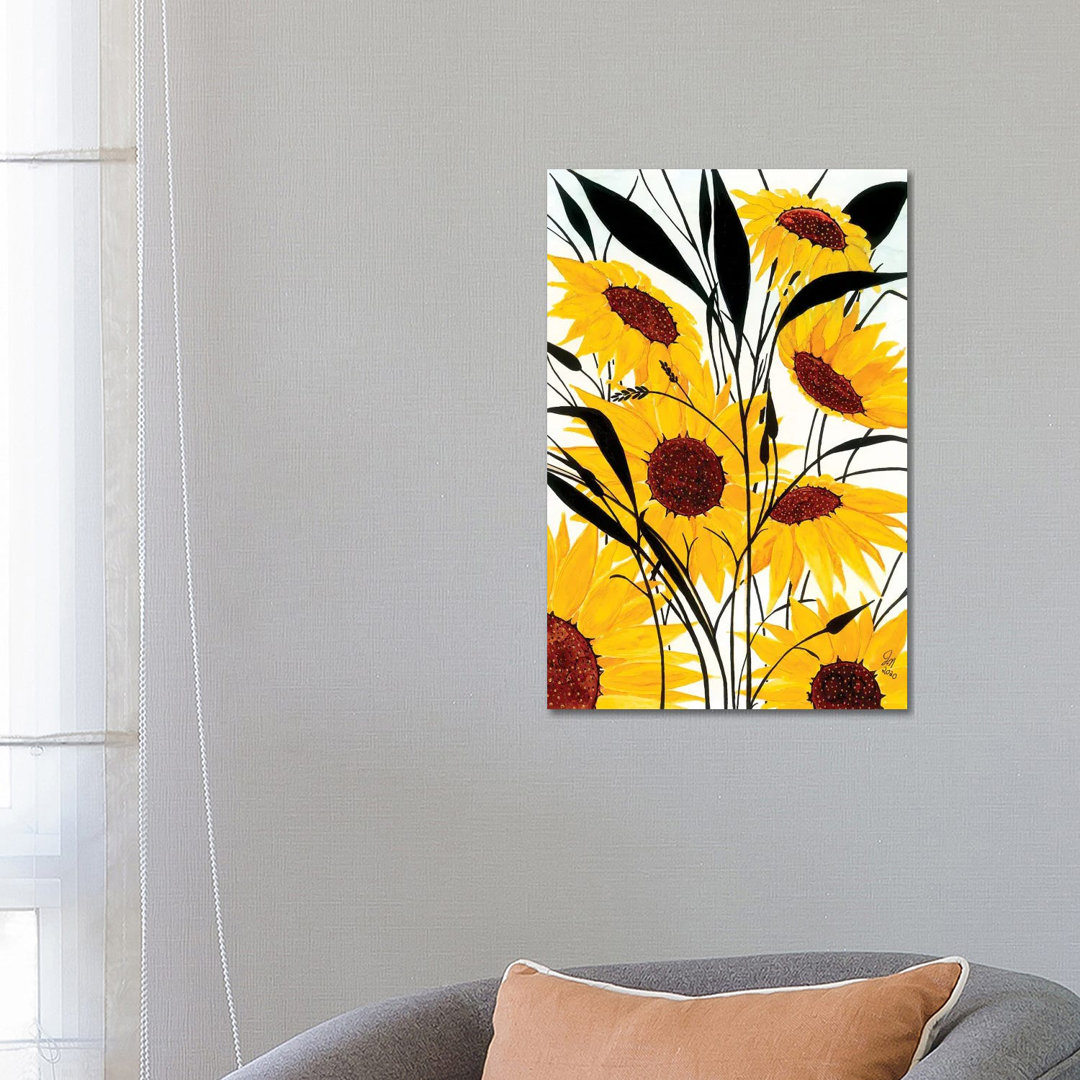 Sunflowers by Jan Matthews - Wrapped Canvas Gallery-Wrapped Canvas Giclée