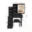 Makeup Vanity and stool set with light Mirror, 4 Drawers and open shelves-175885328