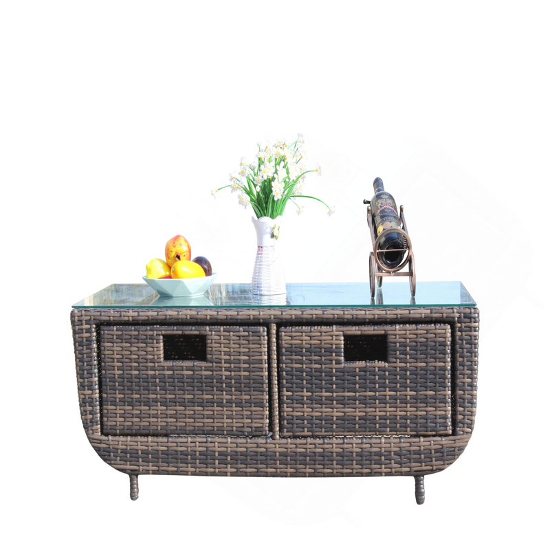 Table basse avec verre trempé