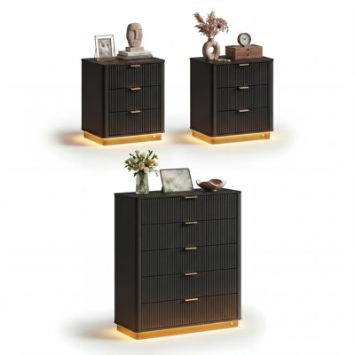 3 Piece Dresser And Nightstand Sets