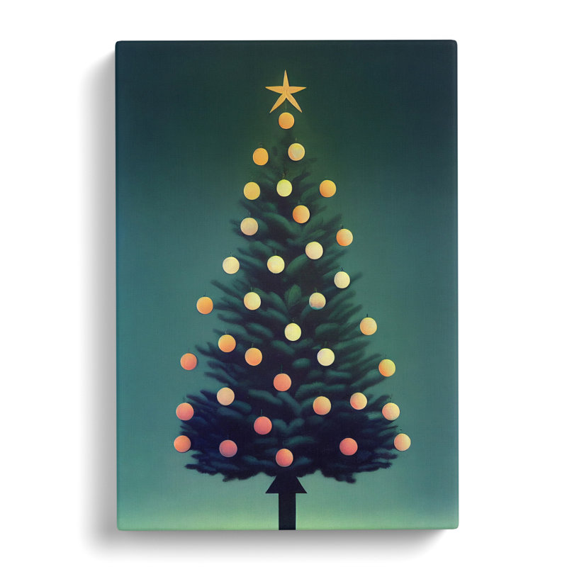 Christmas Tree - Wrapped Canvas, 60cm H x 40cm W x 3cm D