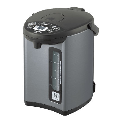 MiCom PFAS Free Water Boiler and Warmer, Silver Dark Brown, 3 Liters