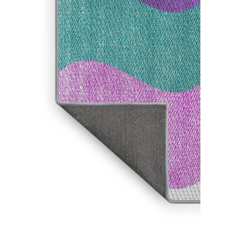 Tapis géométrique gris / rouge / bleu, Rectangle 8 pi x 12 pi