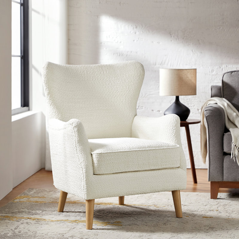 Upholstered Accent Chair, Ivory