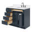 Meuble-lavabo simple en bois massif 42 po Tidworth avec plateau en quartz Carrara de 1,5 po-668100341-668100338-626085668