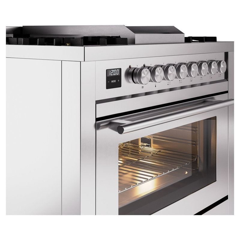 ILVE Professional Plus II 36 Dual Fuel Range, Stainless Steel, Natural Gas