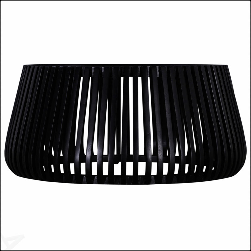 Table basse ronde en bois Modern Glam