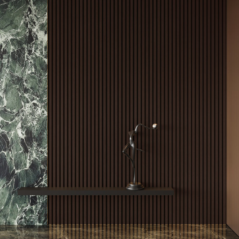 2Pcs x 94.5" L x 24" W Acoustic Wood Wall Paneling,Decorative Soundproof Panels for Walls and Ceilings, 3D Slat Wood Wall Panels(31 Sq.ft./Case)