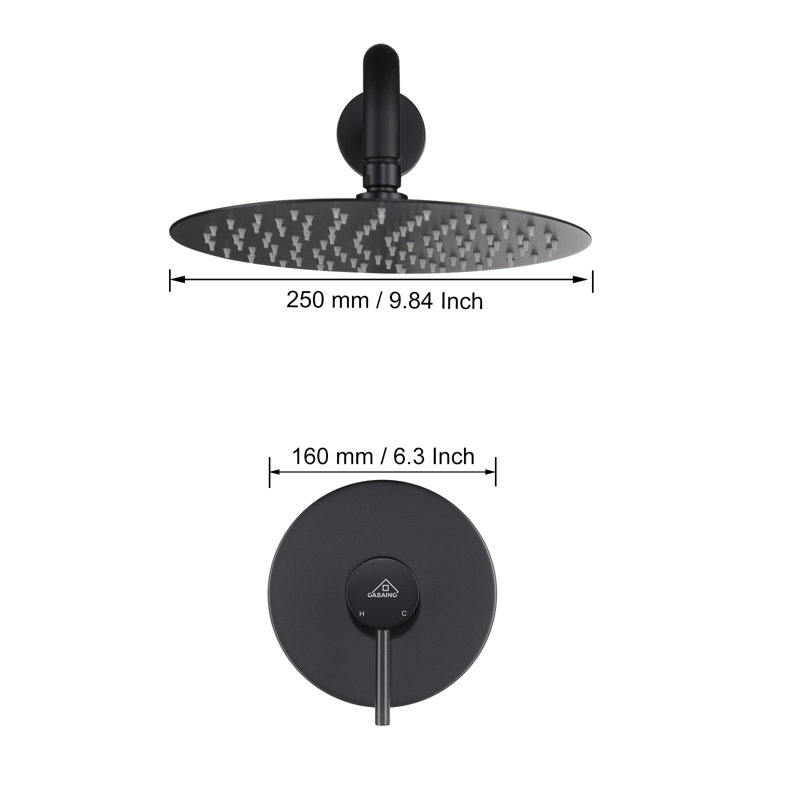 All-In-One Kit with Rough in-Valve, Matte Black