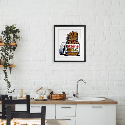 «Hazelnut Spread Cats», reproduction encadrée sous verre, conception de Tobe Fonseca