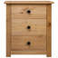 Table de chevet avec table de chevet avec rangement à 3 tiroirs Pinewood Panama Range-1622109357
