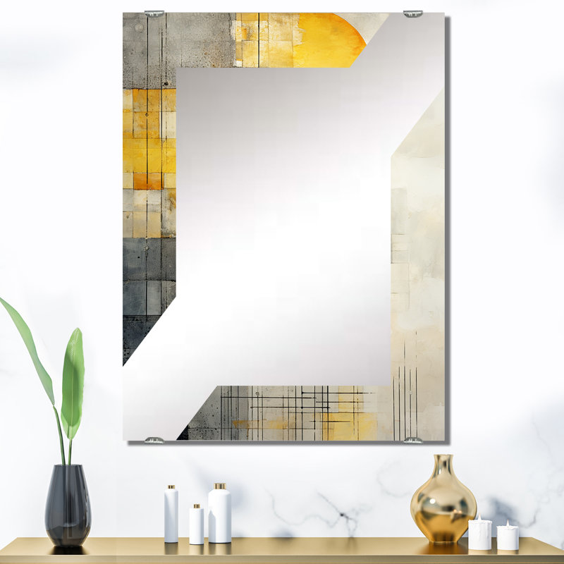 Parkin - Abstract Collages Decorative Wall Mirror MIR136030, 40" x 30"