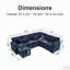 Canapé modulaire en L 97 po avec repose-pieds de rangement en L 97 po-1008909552