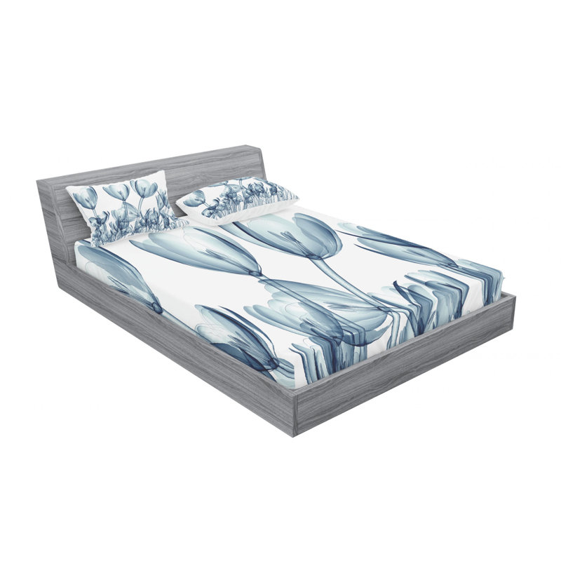 Microfiber Sheet Set, Queen Sheet Set with Fitted Sheet