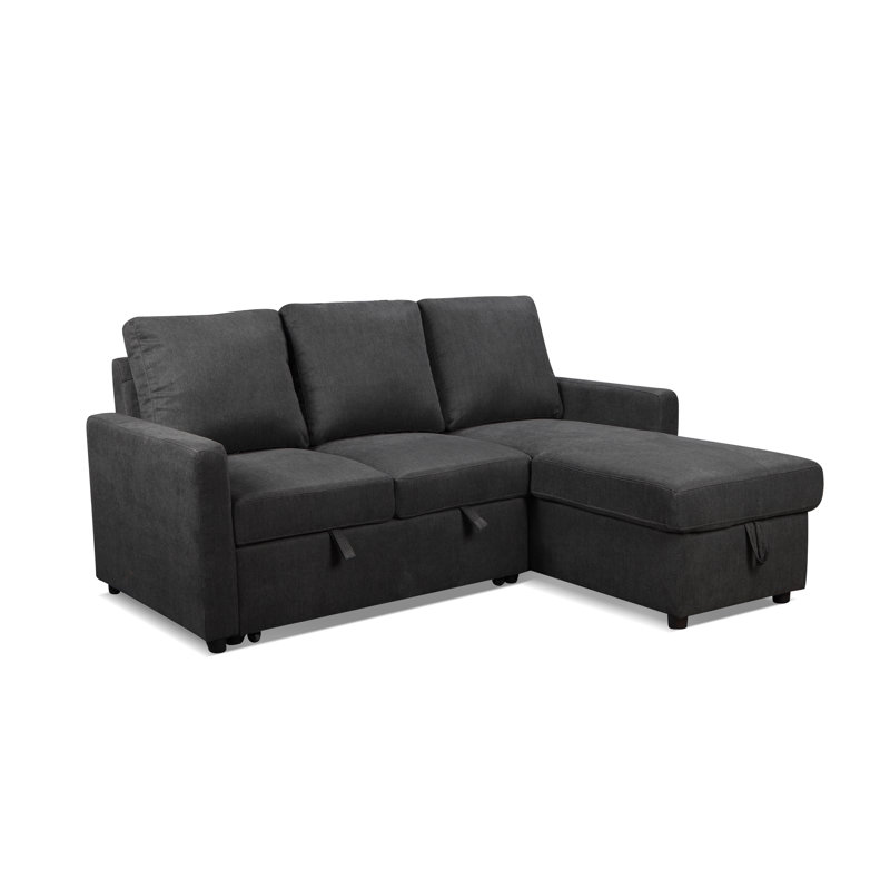 Manha 3 Seater Sofa Bed, Charcoal
