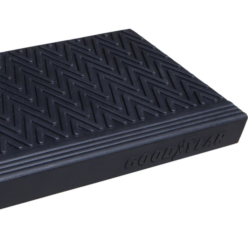 Moderna Black Rubber Stair Treads - 9.75" x 29.75" (6 Pack)